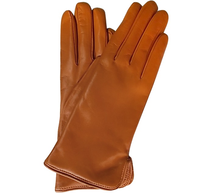 Mandarin Leather Women's Gloves w/Cashmere Lining - Forzieri