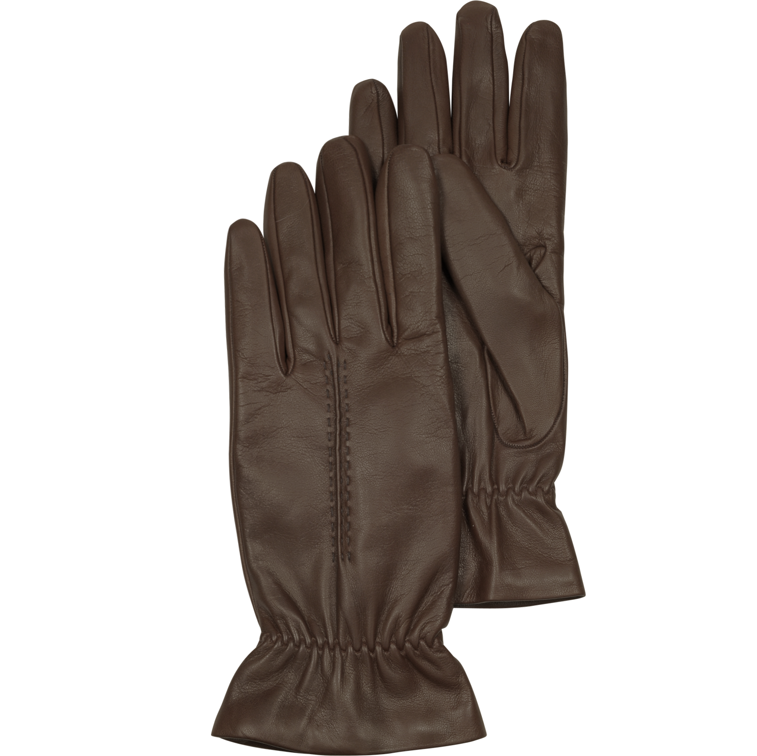 Chocolate Brown Leather Women's Gloves w/Wool Lining