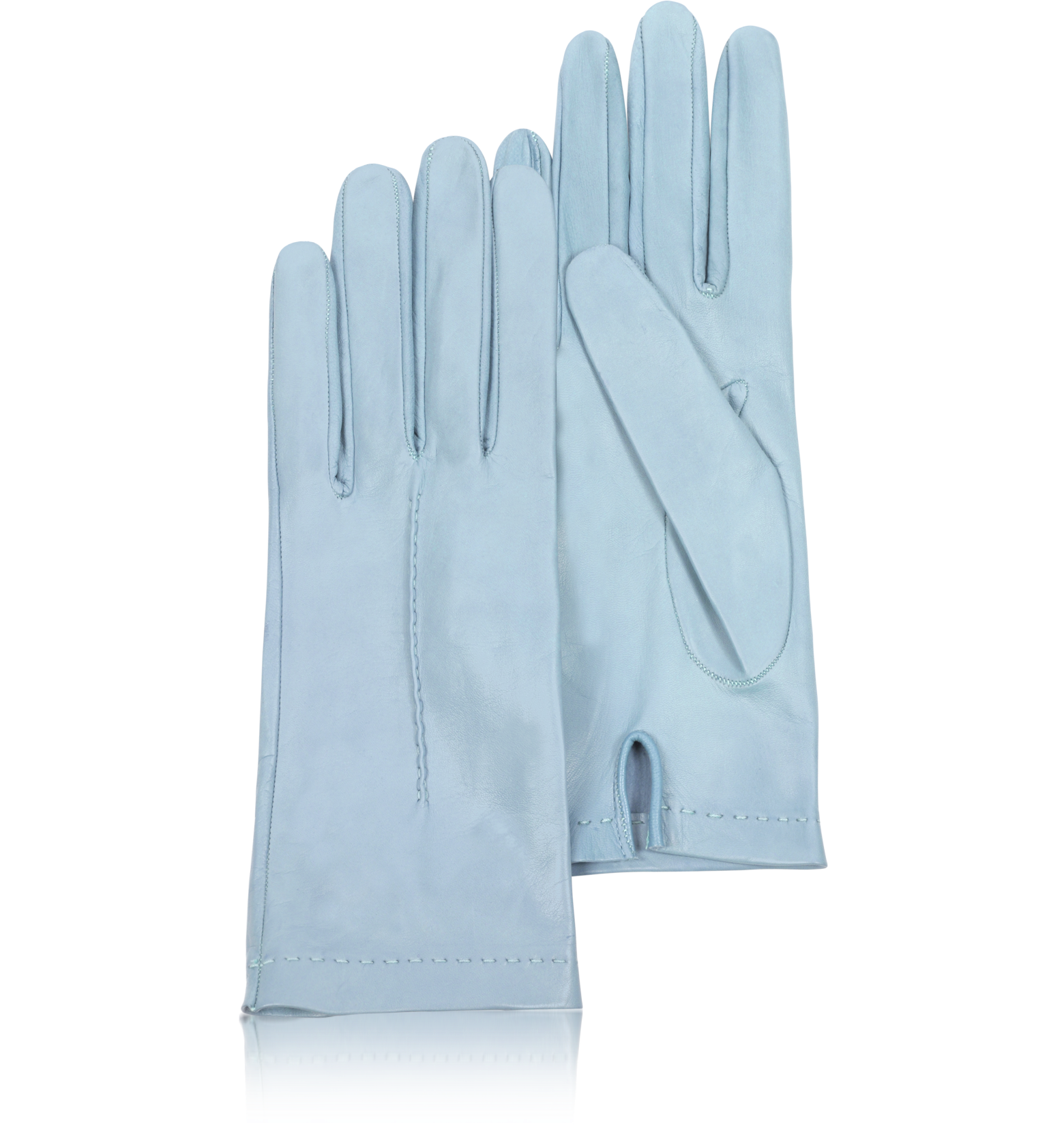 leather gloves blue