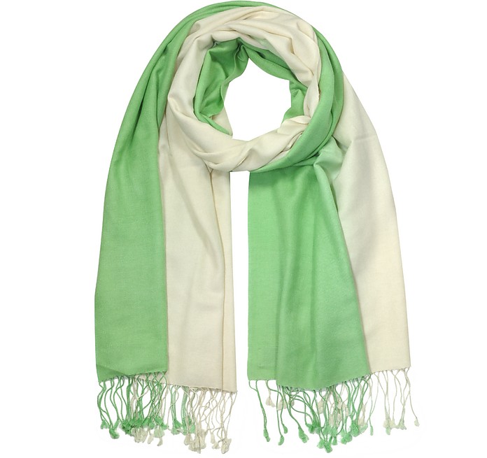 Grüner Schal aus Pashmina & Seide - Forzieri