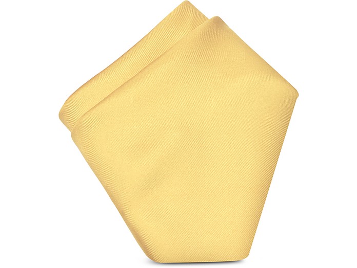 Light Yellow Silk Pocket Square - Forzieri