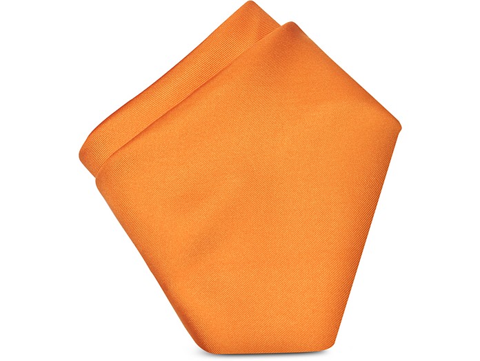 Orange Silk Pocket Square - Forzieri