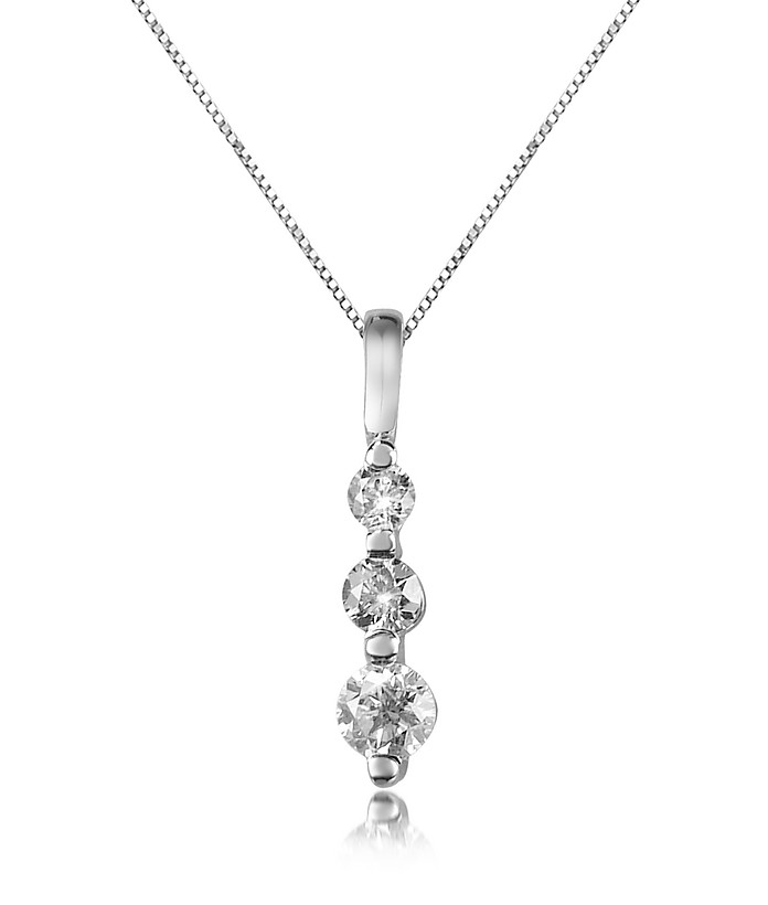 0.195 ct Diamond Drop 18K Gold Necklace - Forzieri