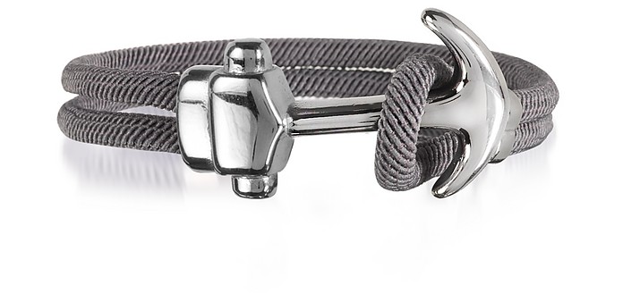 Nautical Rope Double Bracelet w/Anchor - Forzieri