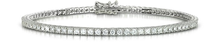 Tennis - Bracelet en Or Blanc 18 Cts et Diamants - Forzieri