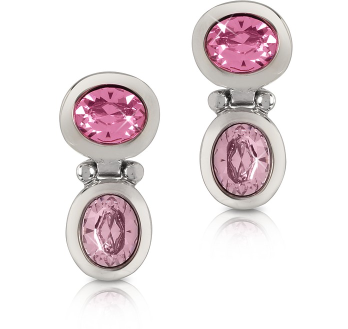 Pink Crystal Earrings - Forzieri