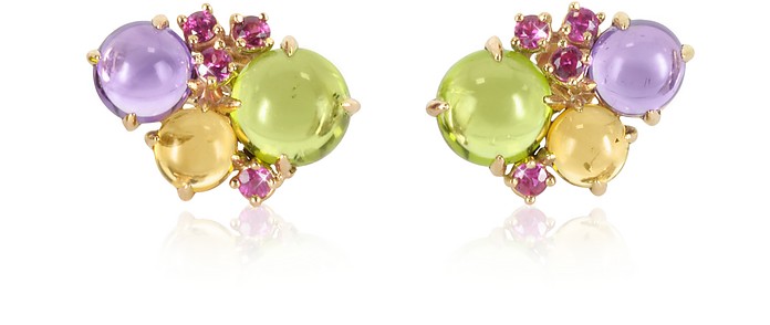 Gemstones 18K Rose Gold Earrings - Mia & Beverly