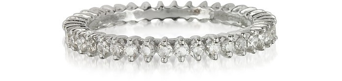 White Gold and Diamonds Eternity Band Ring - Forzieri