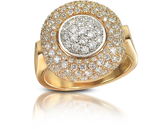 1.49 ct Diamond Pave 18K Gold Ring  - Forzieri
