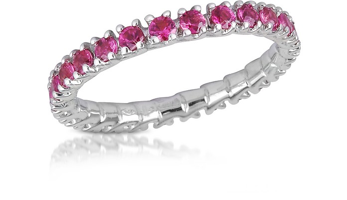 Pink Sapphires 18K Gold Eternity Band - Forzieri