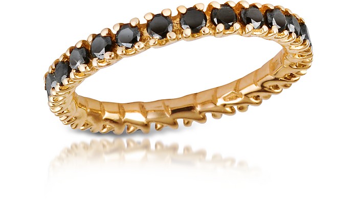 Ring aus 18k Gold mit schwarzen Diamanten - Forzieri