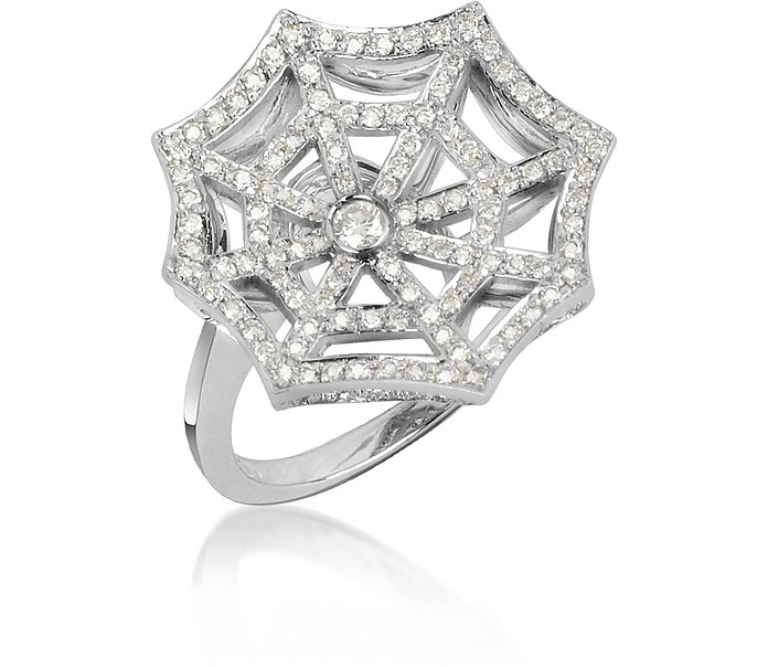 Anello in Oro Bianco 18K e Diamanti - Incanto Royale