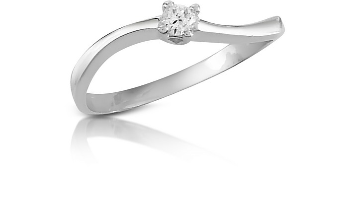 0.07 ct Prong-Set Diamond Solitaire Ring  - Forzieri