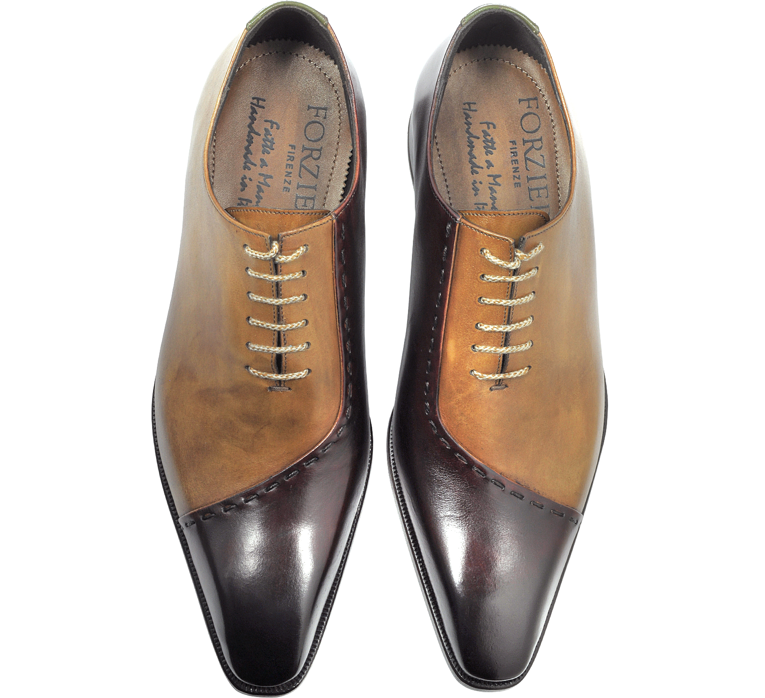 Forzieri Brown Italian Handcrafted Leather Cap Toe Dress Shoes 6 US   UK | 40 EU at FORZIERI