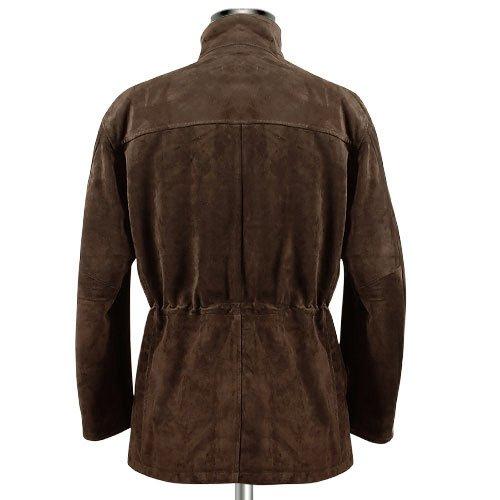 Forzieri Men's Brown Four Pocket Italian Suede Leather Jacket 42