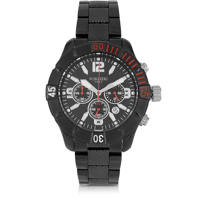 Kimi Black and Red Stainless Steel Men's Watch - Forzieri