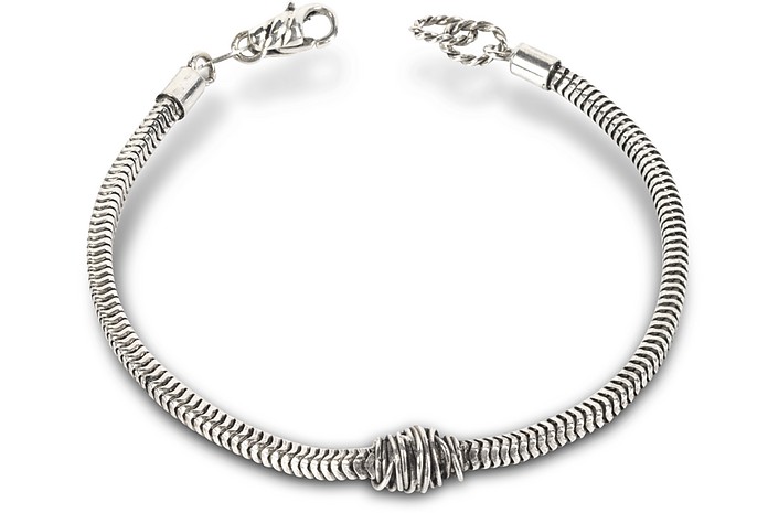 Etruscan Knot Silver Chain Bracelet - Giacomo Burroni