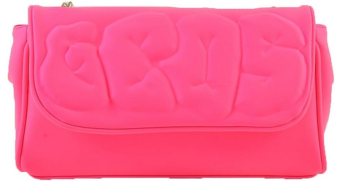 Pink GCDS Flap Closure Shoulder Bag - GCDS
