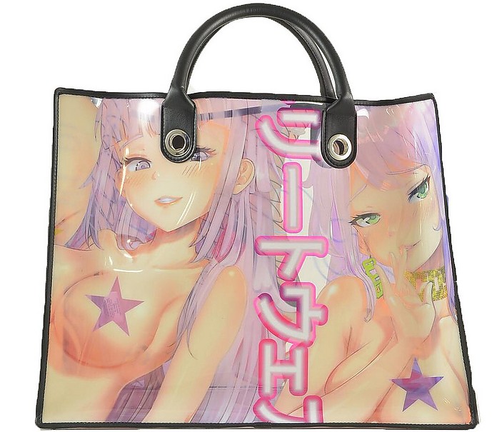 Pink Manga Print Tote Bag - GCDS