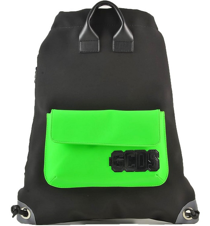 Men's Black / Green Backpack - GCDS
