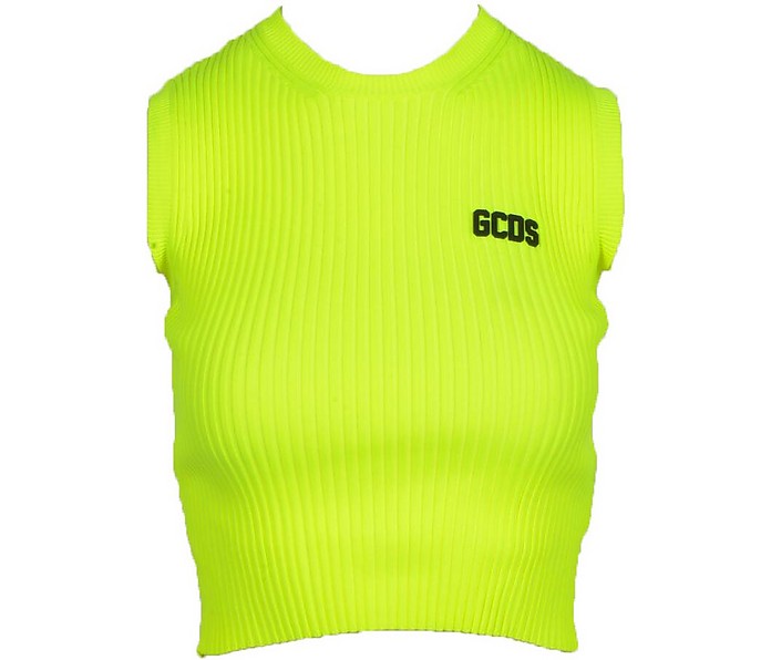 Women's Neon Yellow Sweater - GCDS