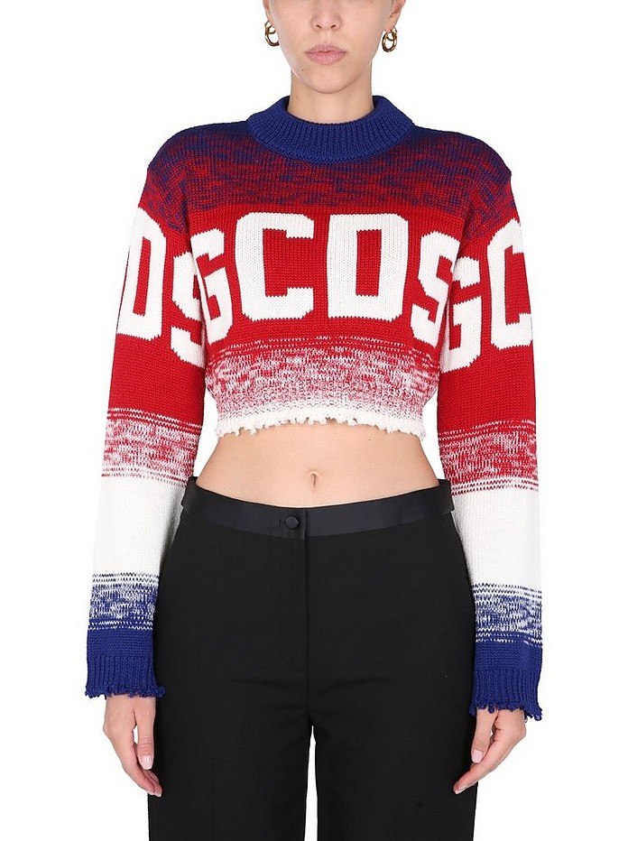 Sweater With Degrade Logo - GCDS