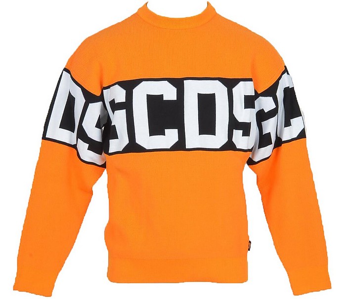 Men's Orange Sweater - GCDS