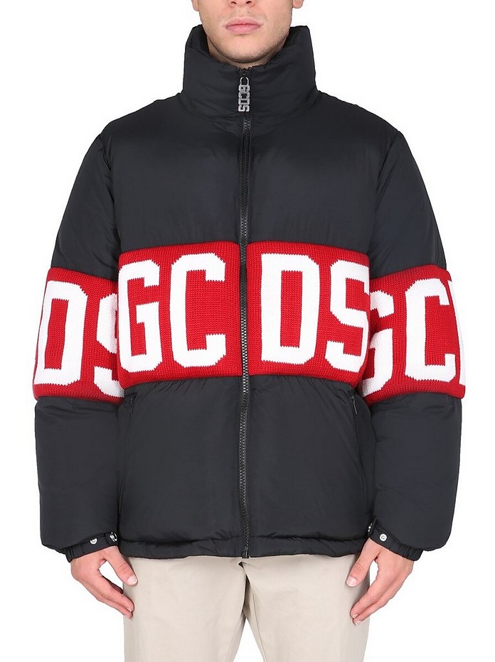 Down Jacket With Logo Insert - GCDS
