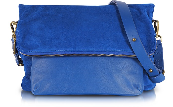 Gerard Darel Santiago Mini Mayfair Electric Blue Fold Over Shoulder Bag ...