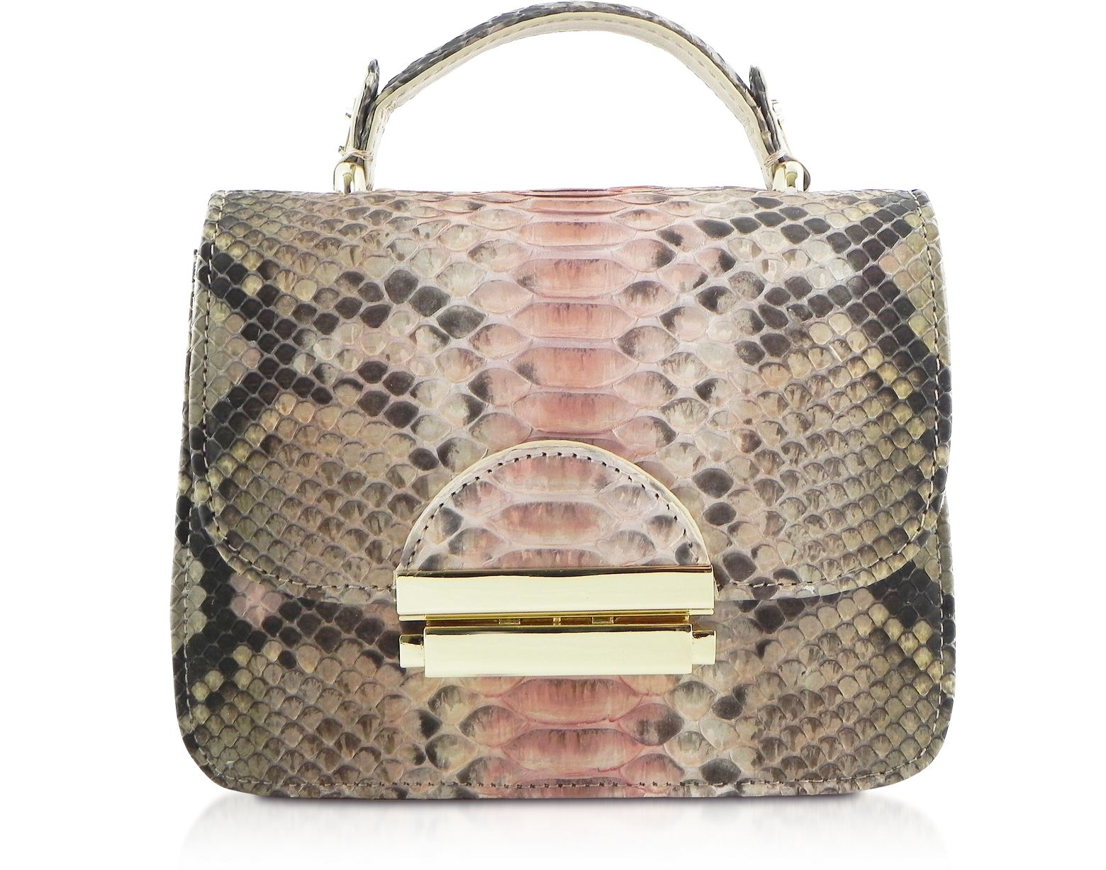 Ghibli Jeweled Python Leather Top Handle Satchel Bag at FORZIERI
