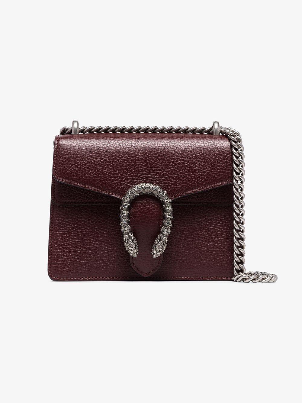 Gucci Burgundy dionysus mini leather 