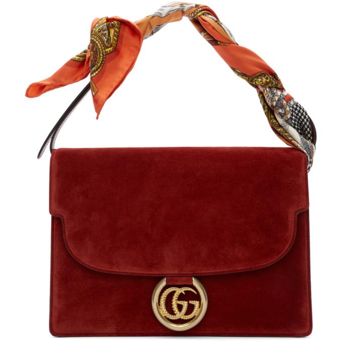gucci red suede bag