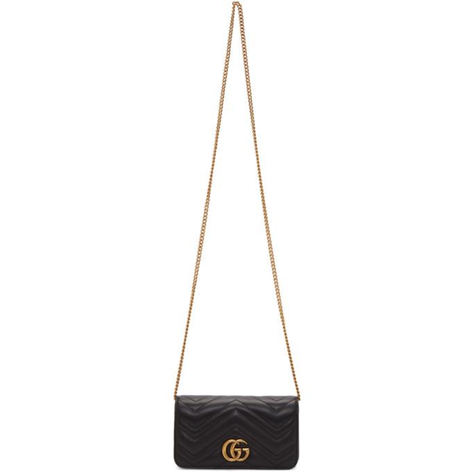 Black Quilted GG Marmont 2.0 Bag - FORZIERI