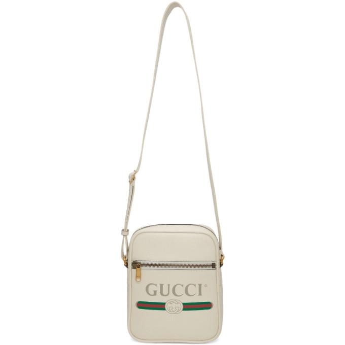 gucci white messenger bag