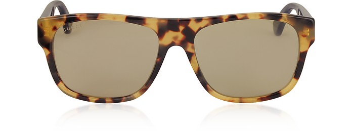 GG0341S Rectangular-frame Acetate Sunglasses - Gucci