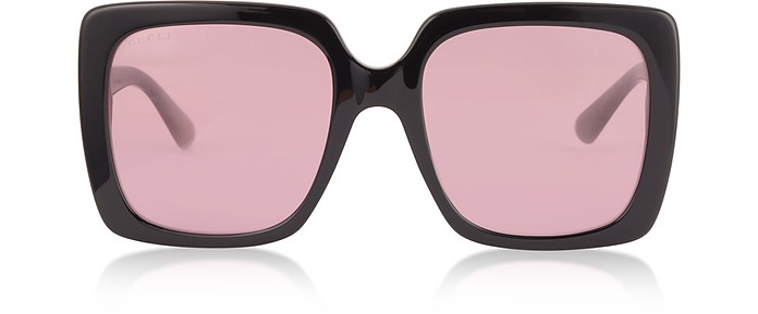 GG0418S Rectangular-frame Acetate Sunglasses - Gucci