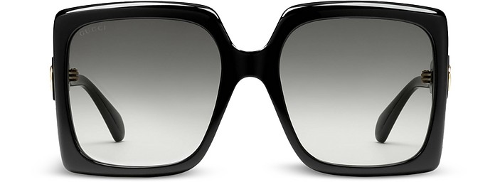 GG Logo Oversized Square-frame Acetate Women's Sunglasses - Gucci