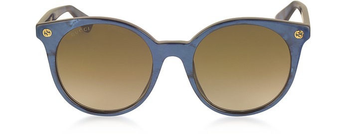 GG0091S Acetate Round Women's Sunglasses - Gucci