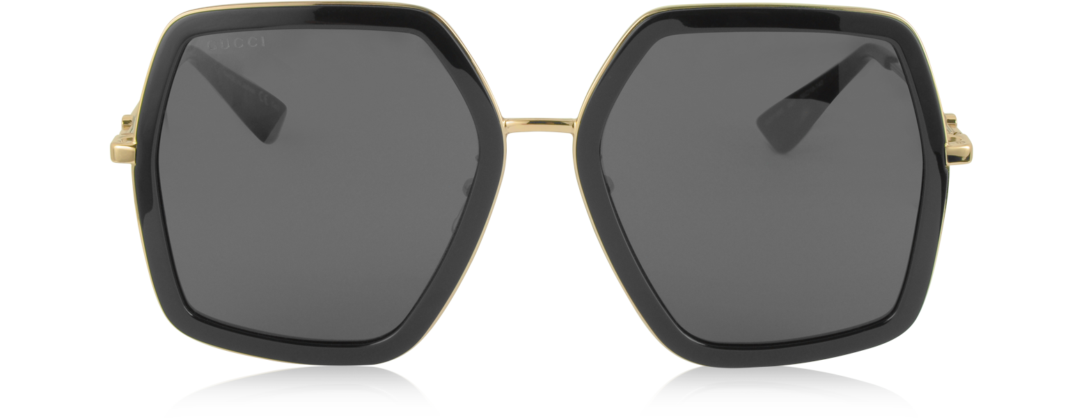 gucci oversized square sunglasses black