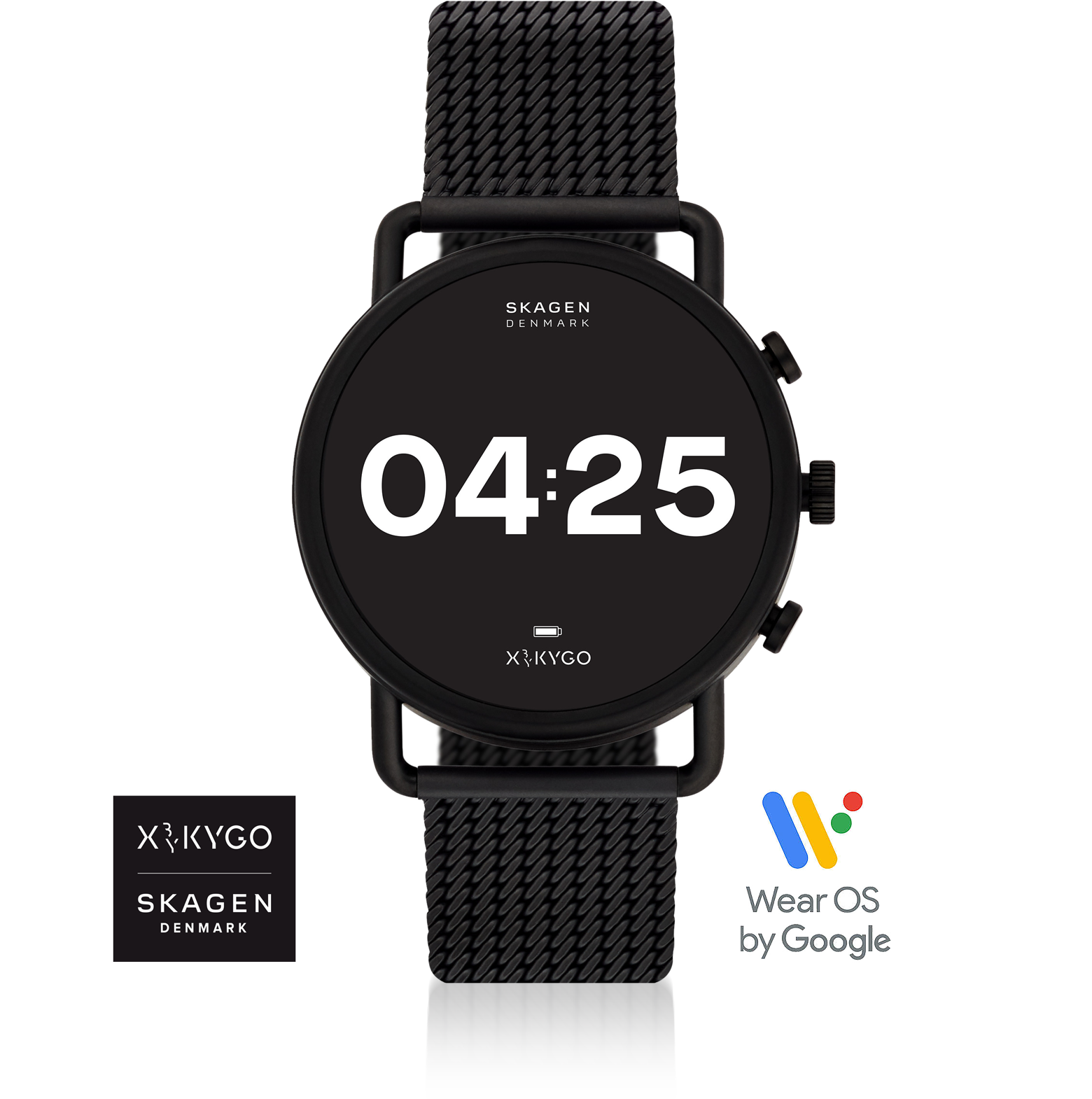Falster X KYGO Black Stainless Steel Smartwatch HR at FORZIERI