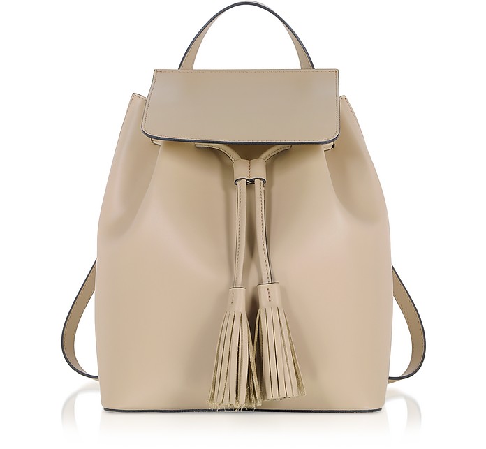 Genuine Leather Backpack w/Tassels - Gisèle 39