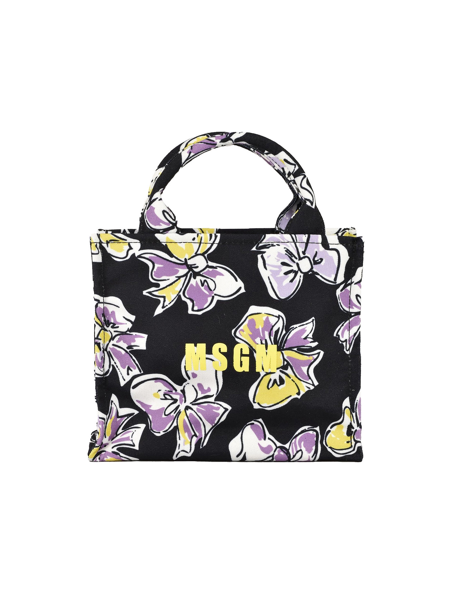 Msgm Designer Handbags Women's Nero/viola Handbag