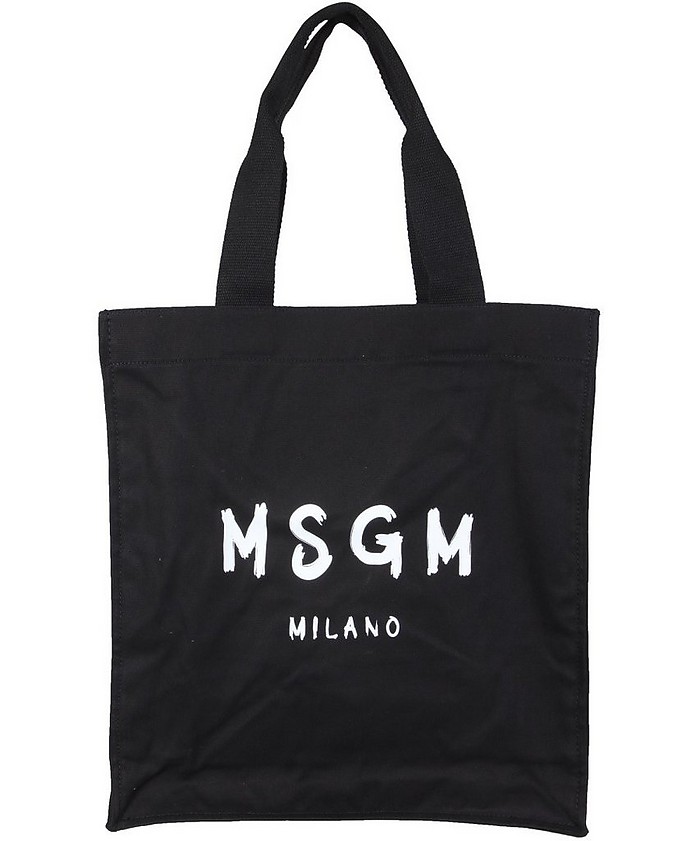 Msgm Totes Tote Bag With Brushed Logo
