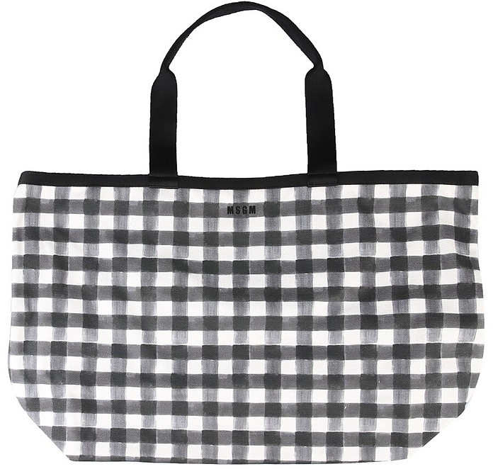 Shopping Bag With Check Pattern - MSGM