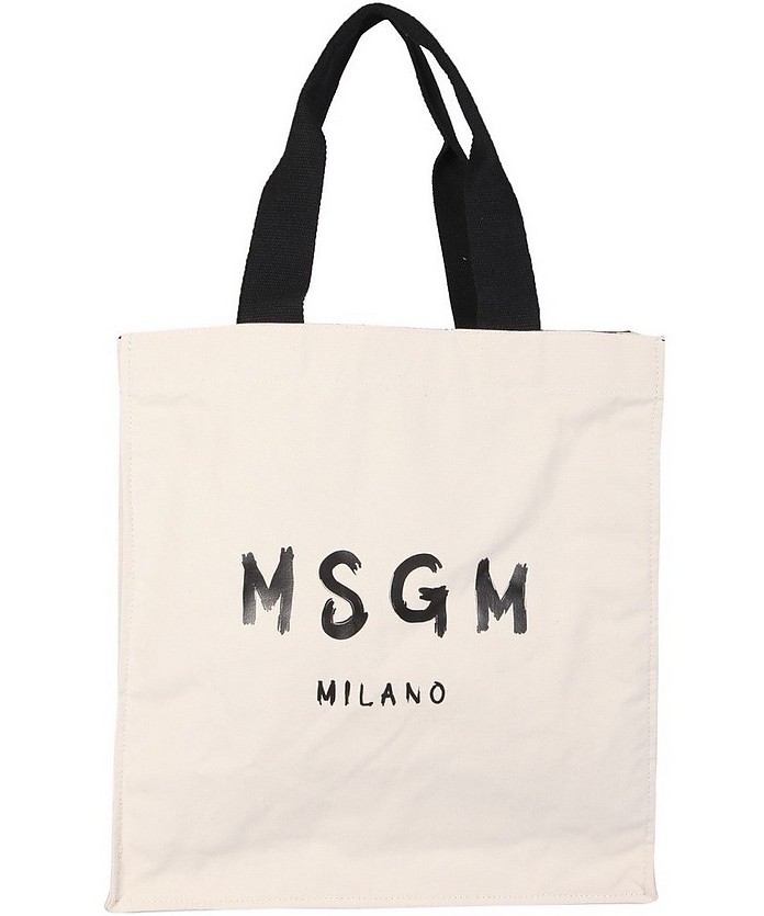 Tote Bag With Brushed Logo - MSGM