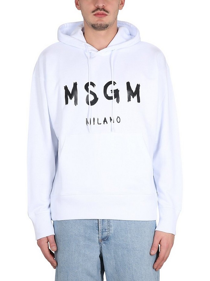 Sweatshirt With Brushed Logo - MSGM