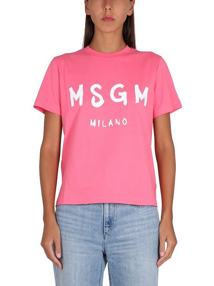 T-Shirt With Logo - MSGM