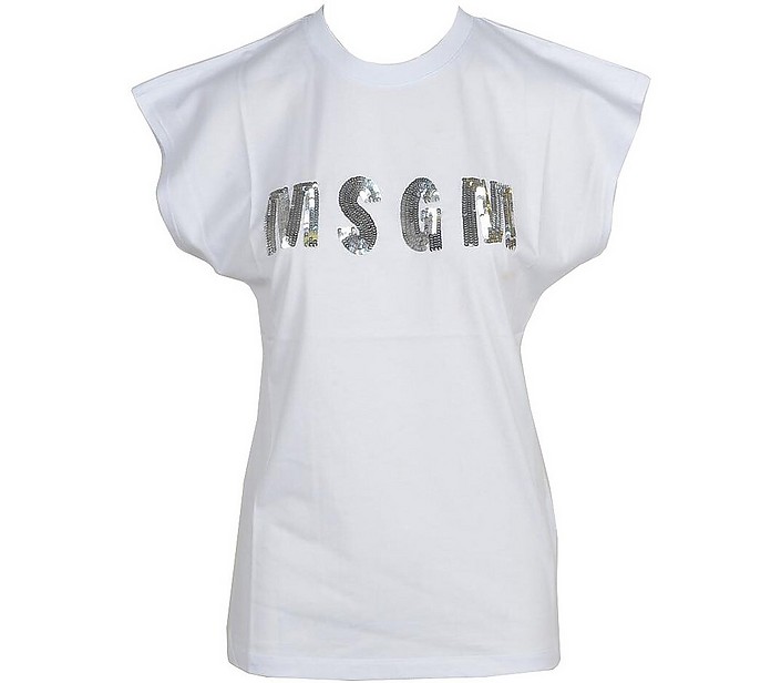 Women's White T-Shirt - MSGM