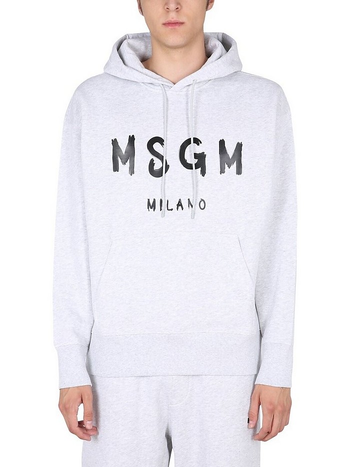 Sweatshirt With Brushed Logo - MSGM