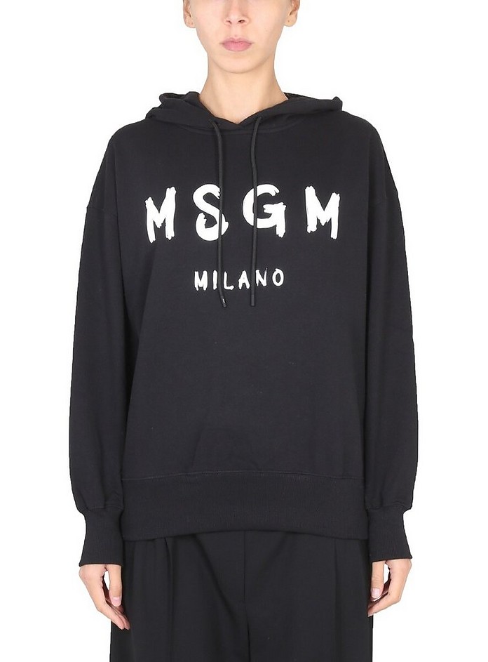 Sweatshirt With Logo Print - MSGM